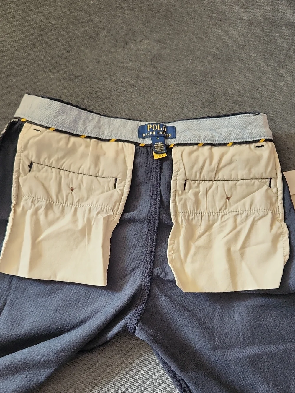 Polo by Ralph Lauren Dark Navy Corduroy Boy's Trousers Size 16 Youth